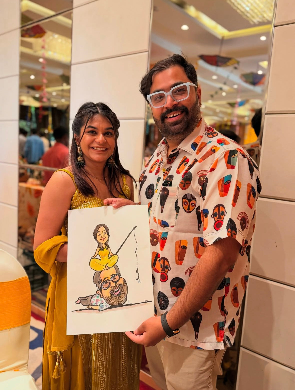 Personalized Caricature Portrait - Handmade